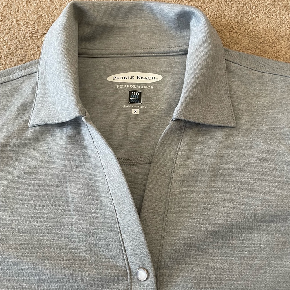 Golf shirt -pebble Beach size small. Actually super cute!! Grey.